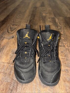 Nike Black and Yellow Kids' Basketball Sneakers
